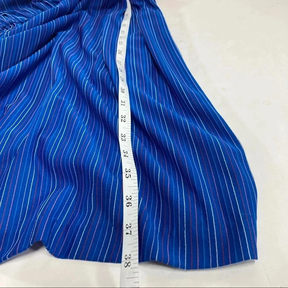 Periwinkle Brand Vintage 70's Womens Dress Size Small NO TAGS Blue Stripe, Belt